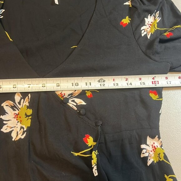 Free People Time on My Side Black Floral - Picture 3 of 4